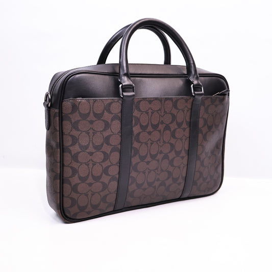 Coach Signature Design Brown Laptop Bag