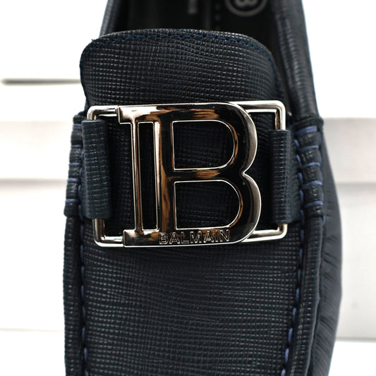 Balmain Blue Loafer Shoe