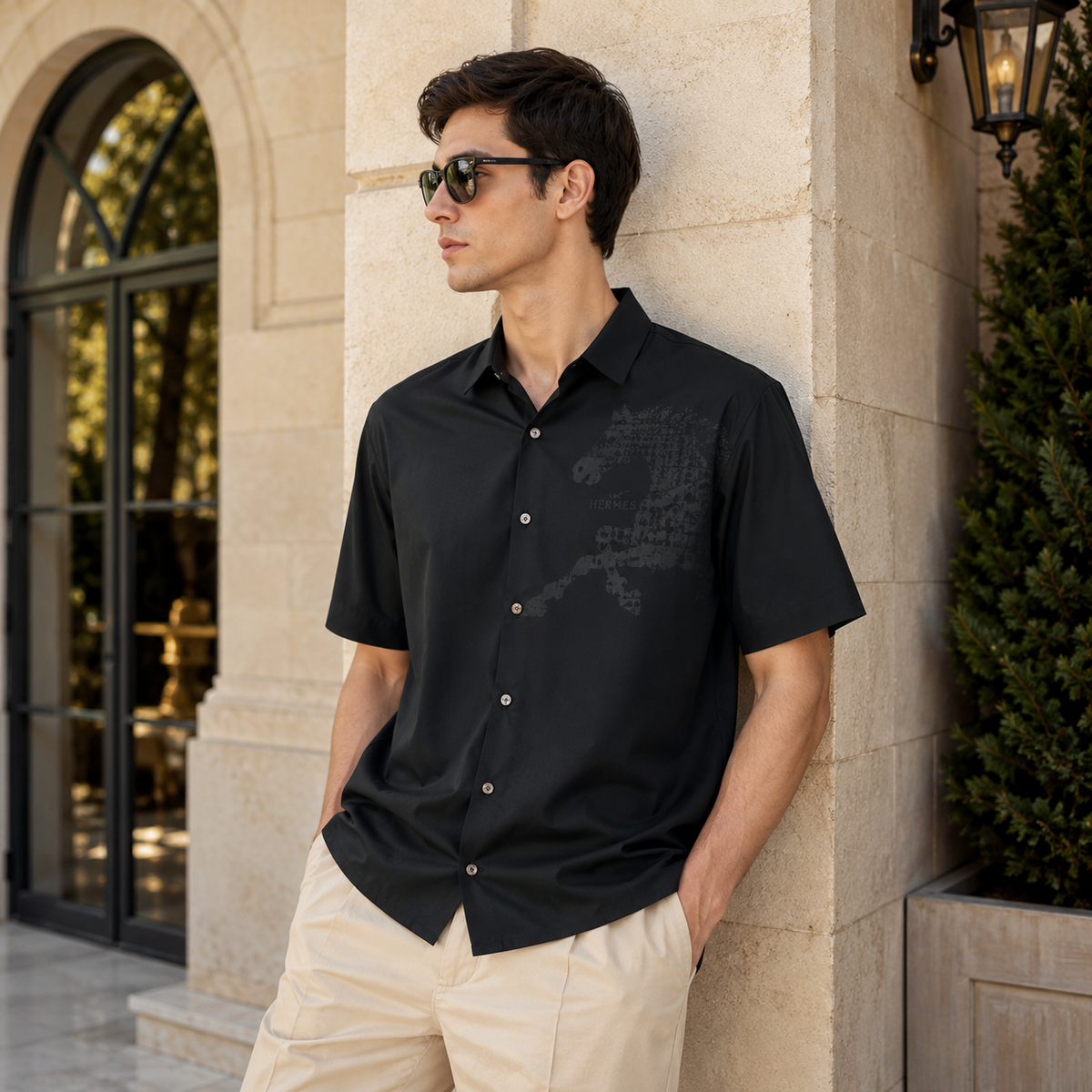 Hermes Slim Fit Half Shirt