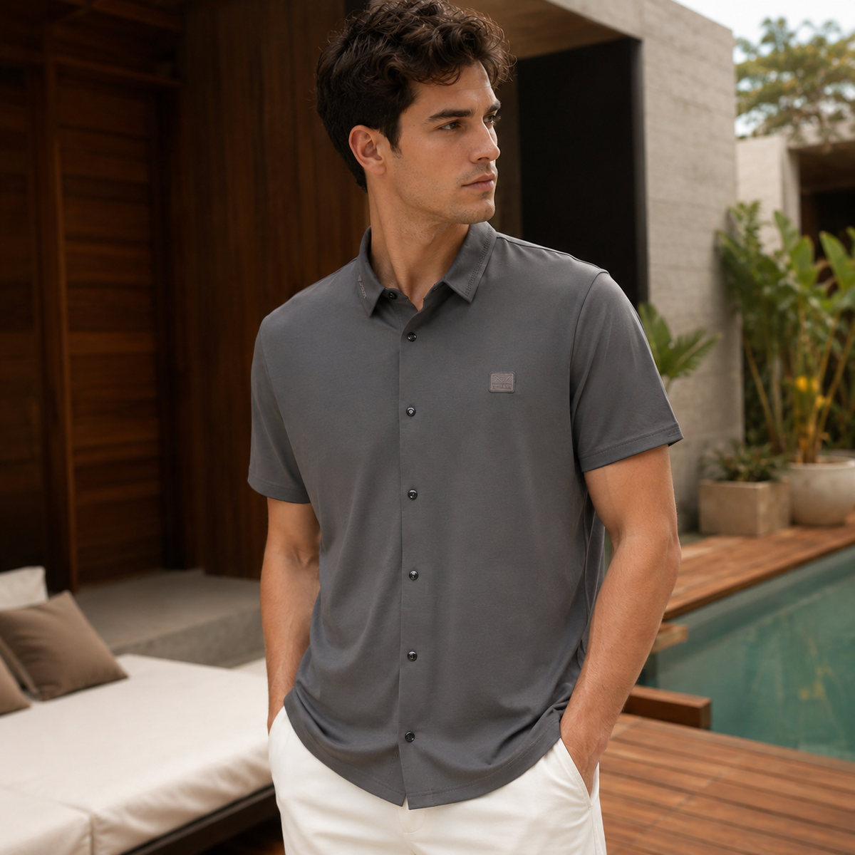 Emporio Armani Slim Fit Half Shirt