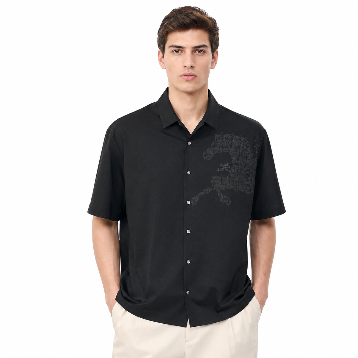 Hermes Slim Fit Half Shirt