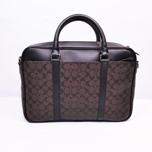 Coach Signature Design Brown Laptop Bag