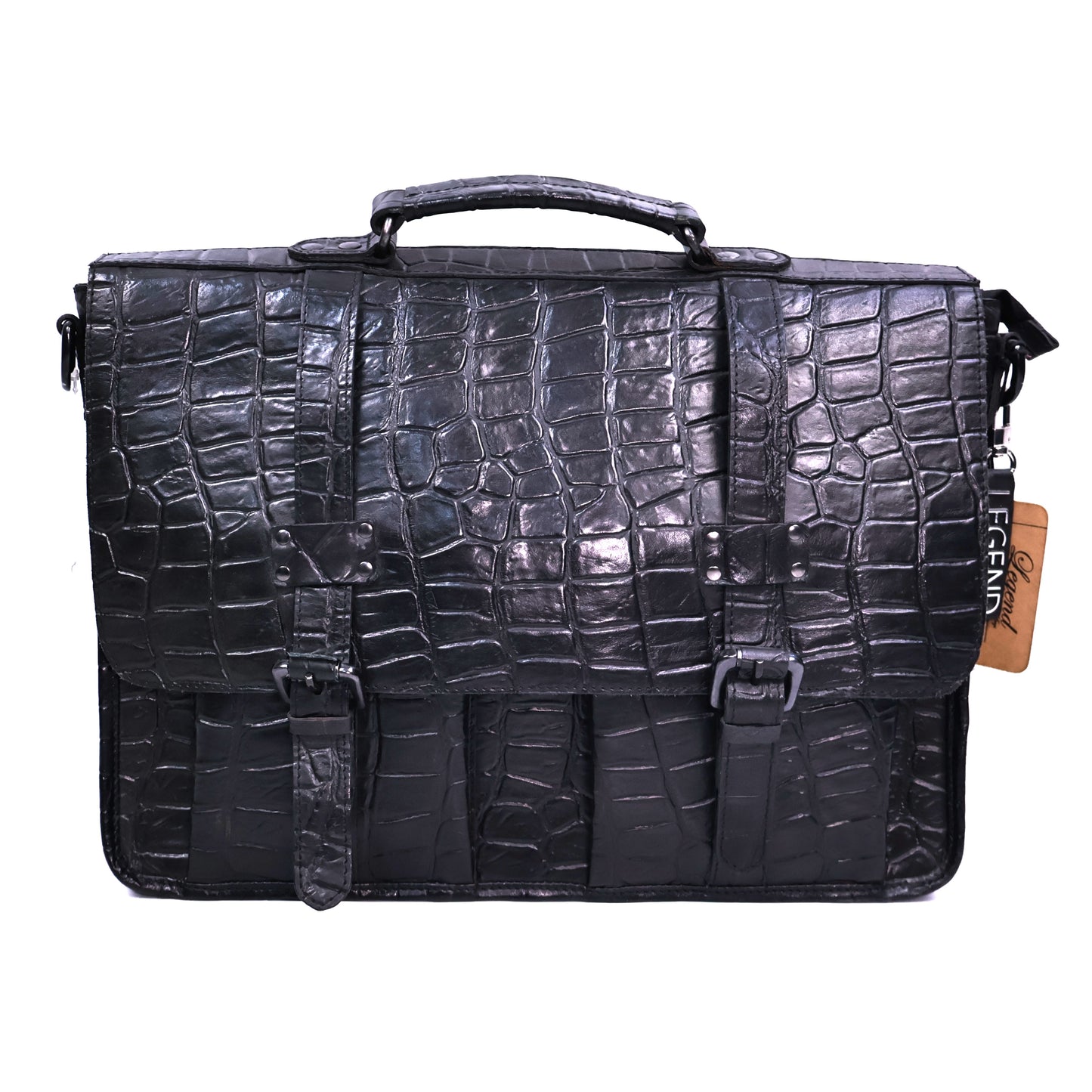 Legend Handcrafted Black Laptop Bag