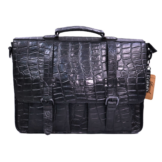 Legend Handcrafted Black Laptop Bag