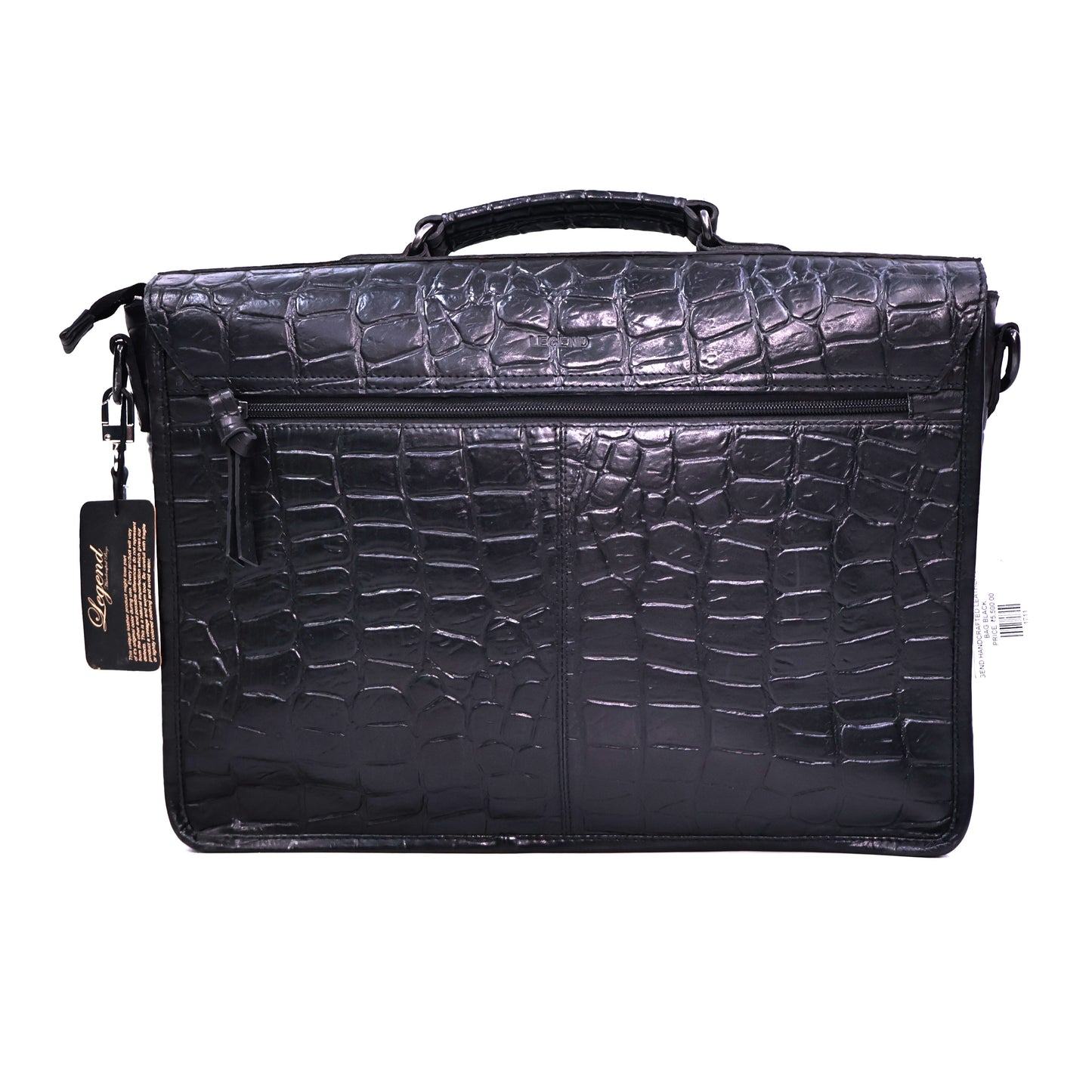 Legend Handcrafted Black Laptop Bag