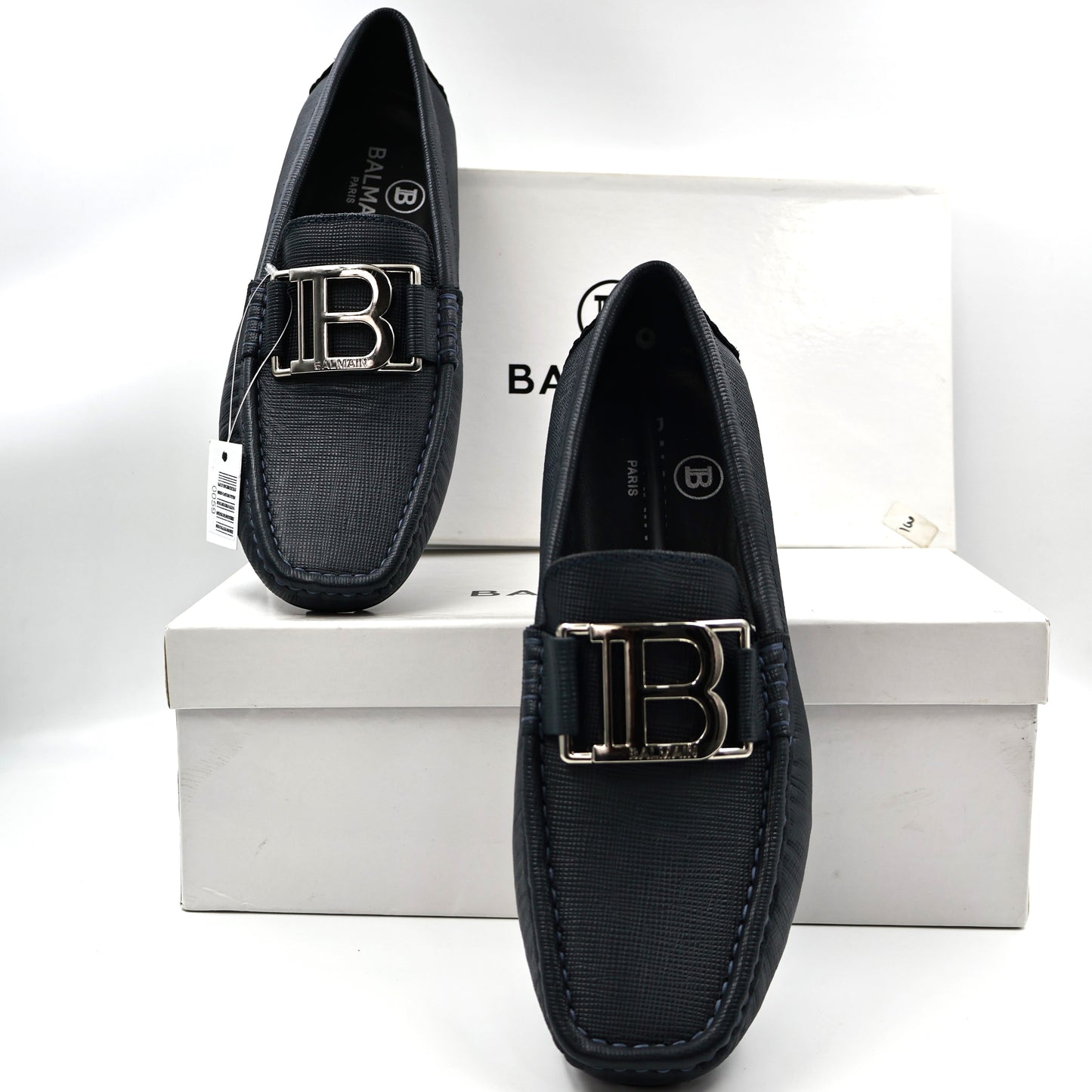 Balmain Blue Loafer Shoe