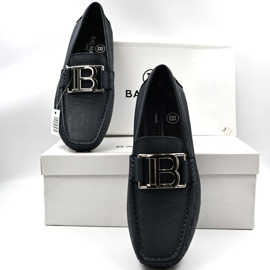 Balmain Blue Loafer Shoe