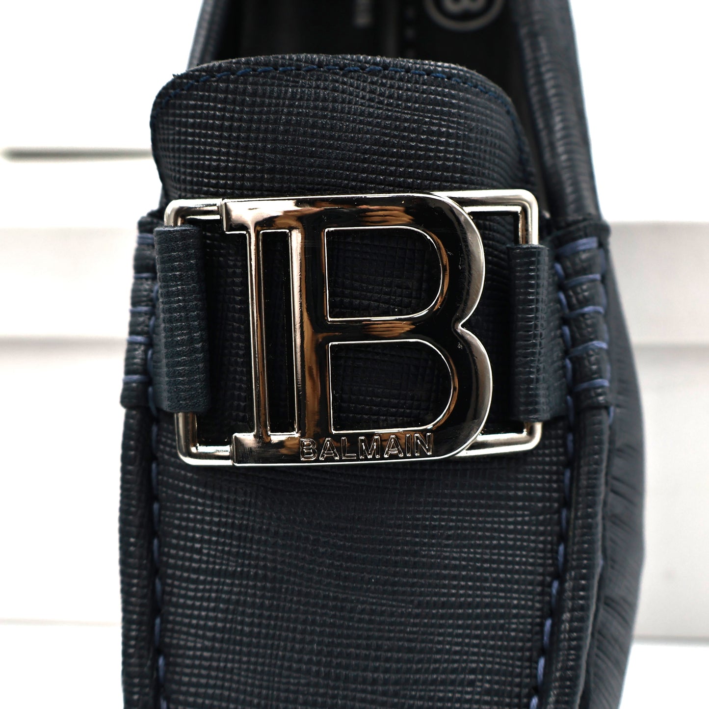 Balmain Blue Loafer Shoe