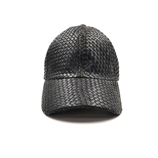 Massinno Black Leather Cap