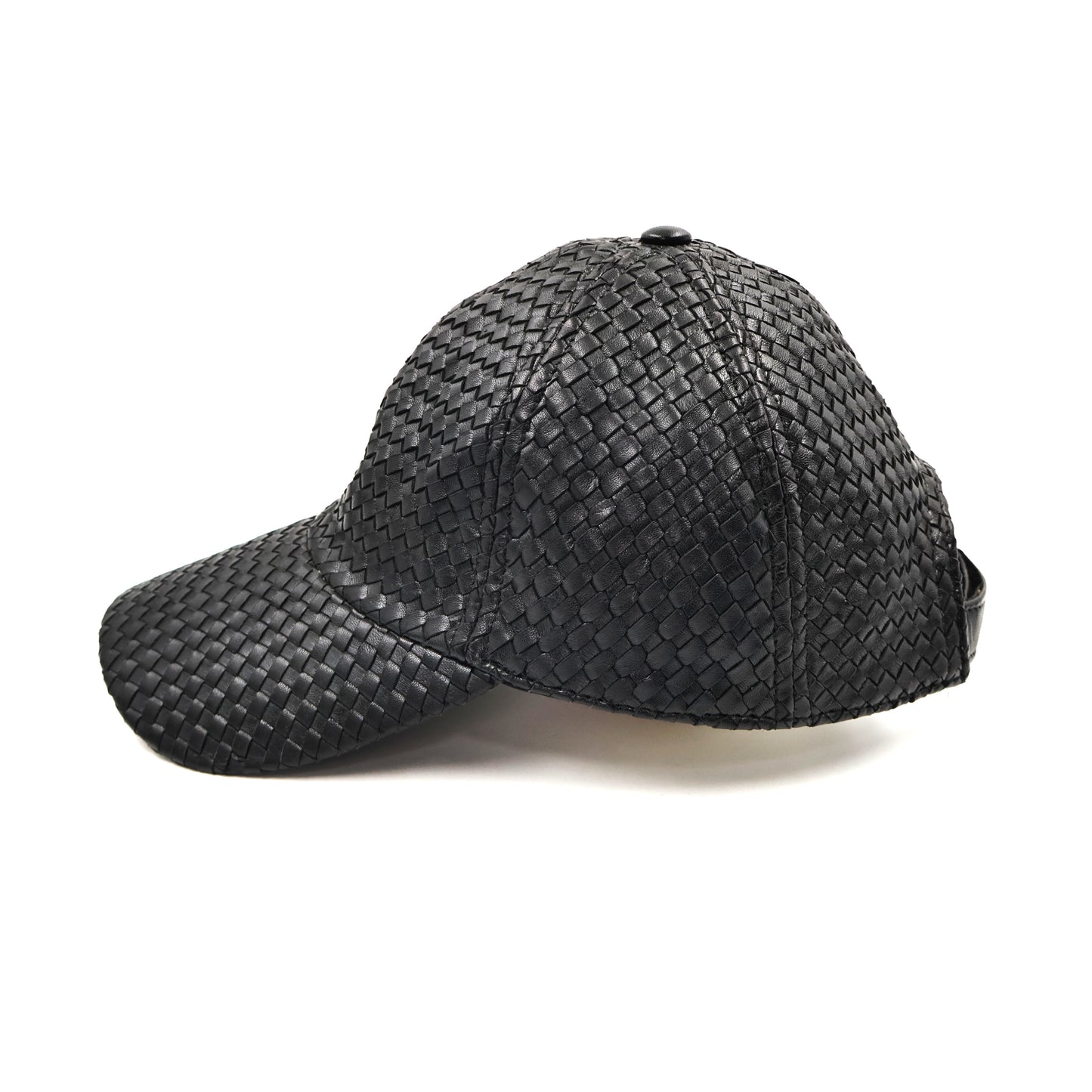 Massinno Black Leather Cap