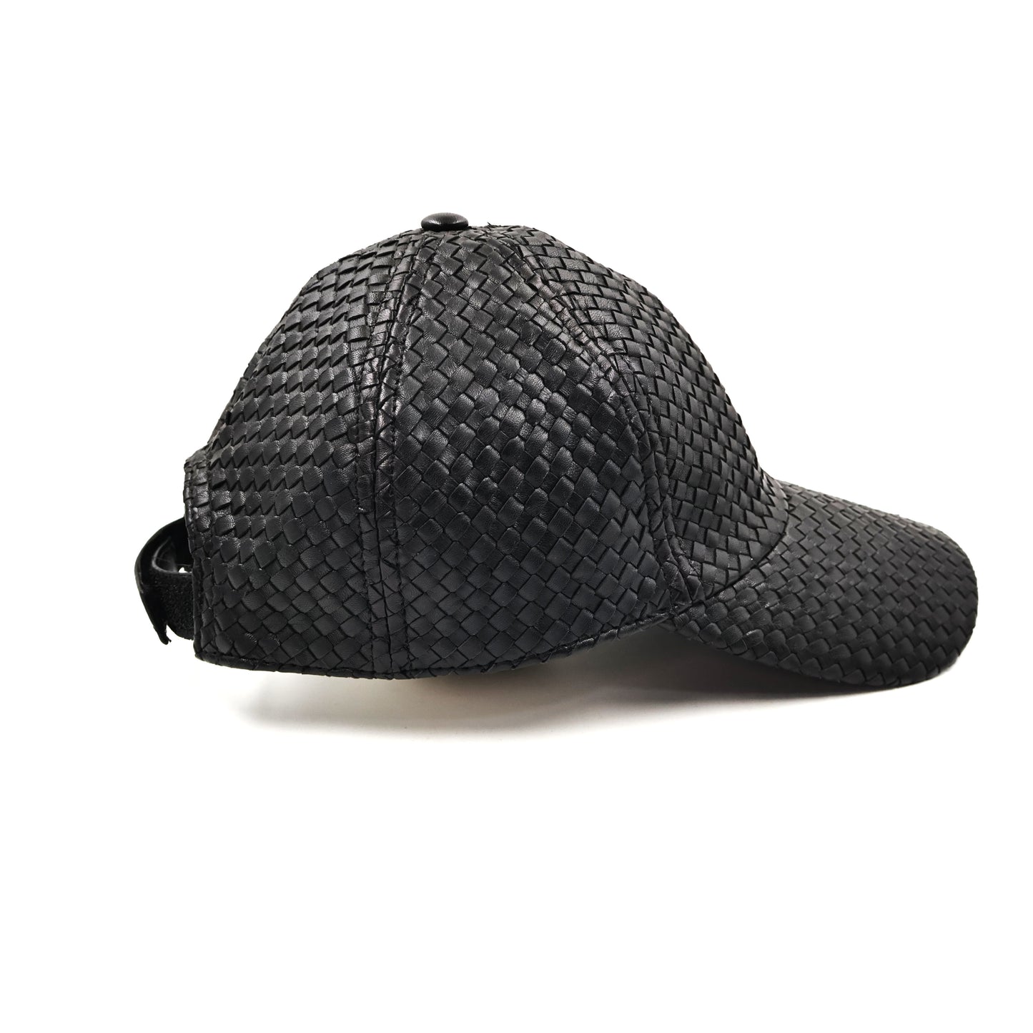 Massinno Black Leather Cap