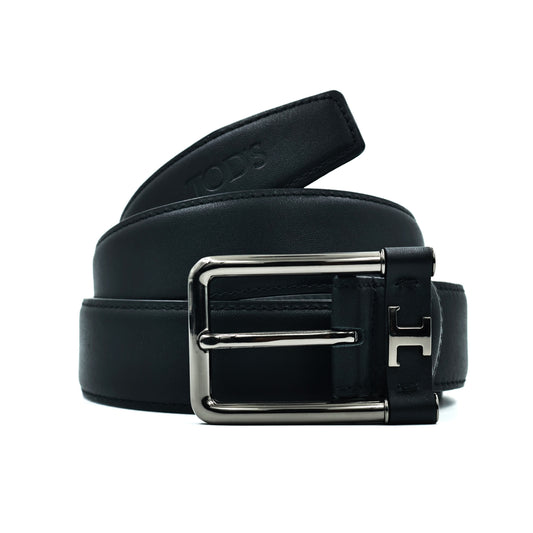 Tods Black Leather Belt