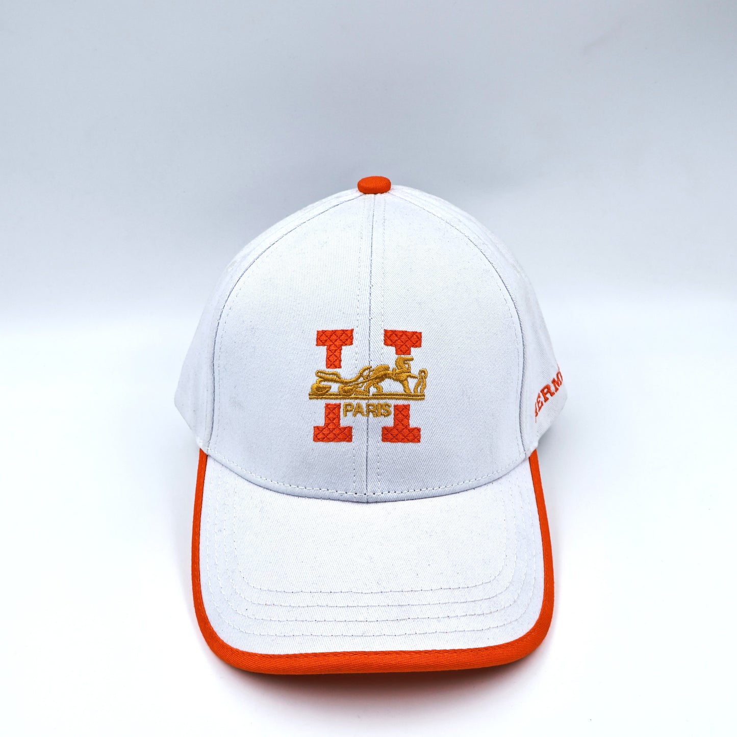 Hermes White-Orange Cap