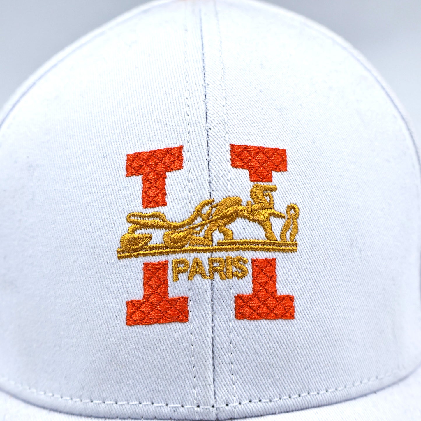 Hermes White-Orange Cap