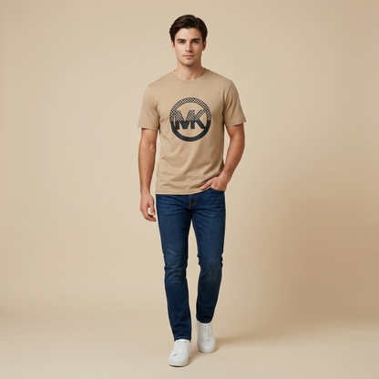 Micheal Kors Men's Regular Fit Round Neck T-Shirt