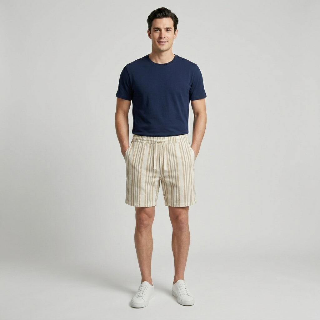 Marfinno Men's Linen Casual Shorts