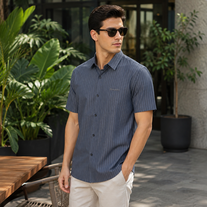 Salvatore Ferragamo Slim Fit Half Shirt