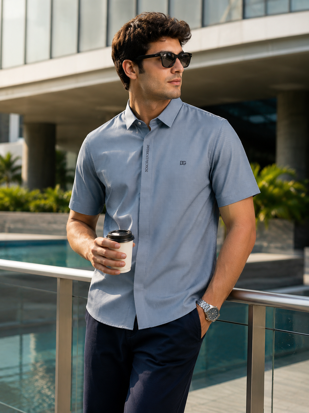 Dolce & Gabbana Slim Fit Half Shirt
