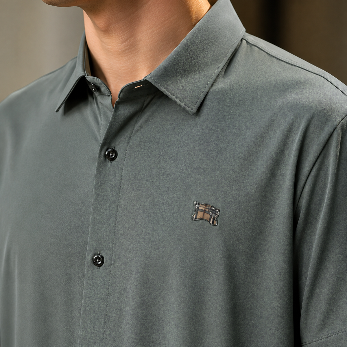 Burberry Slim Fit Half Shirt