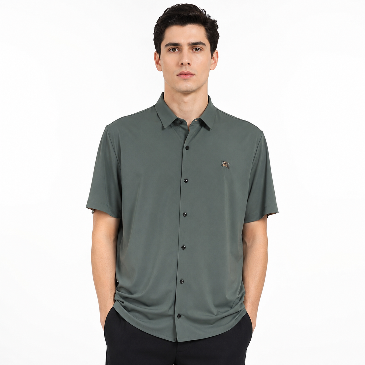 Burberry Slim Fit Half Shirt